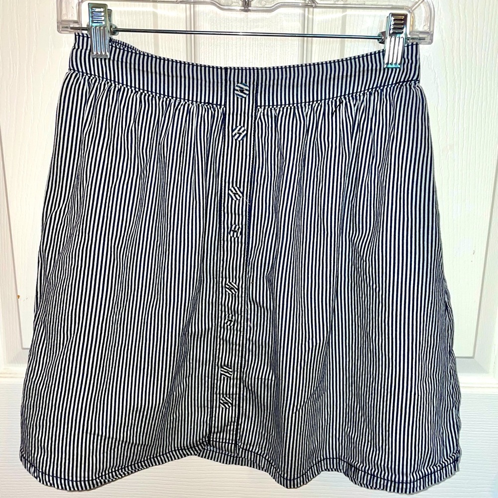 Striped Button Down Skirt